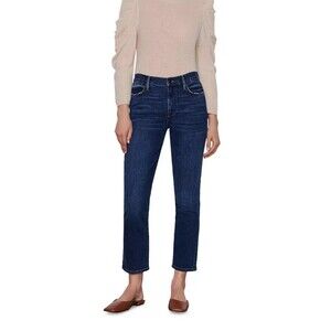 Frame Denim Women's Straight Leg Jeans - Dark Blue